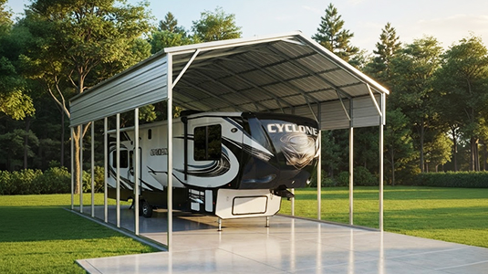 Lori Yankie's completed ProBuilt steel building