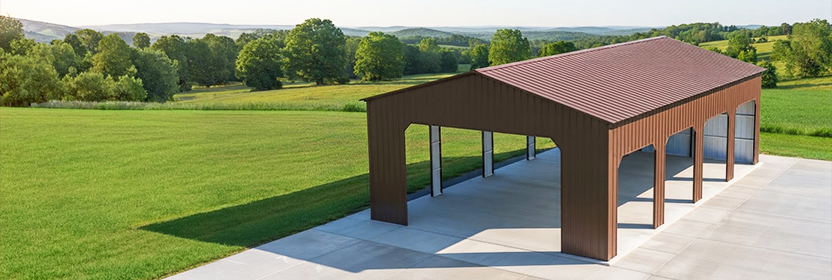 Large commercial steel building